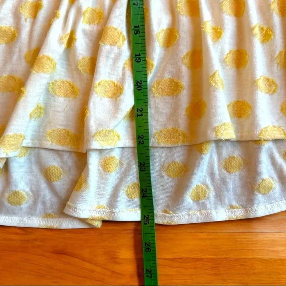 LOFT Yellow Dot Peplum Top - Size Small - NWT - Polka Dot / Spring